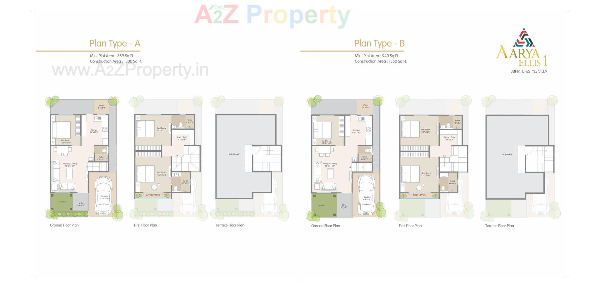 Layout of real estate project Aarya Ellis located at Bil, Vadodara, Gujarat
