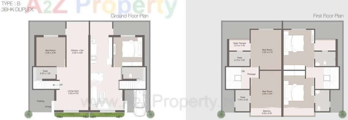 Layout of real estate project Aarya Empire located at Kalali, Vadodara, Gujarat