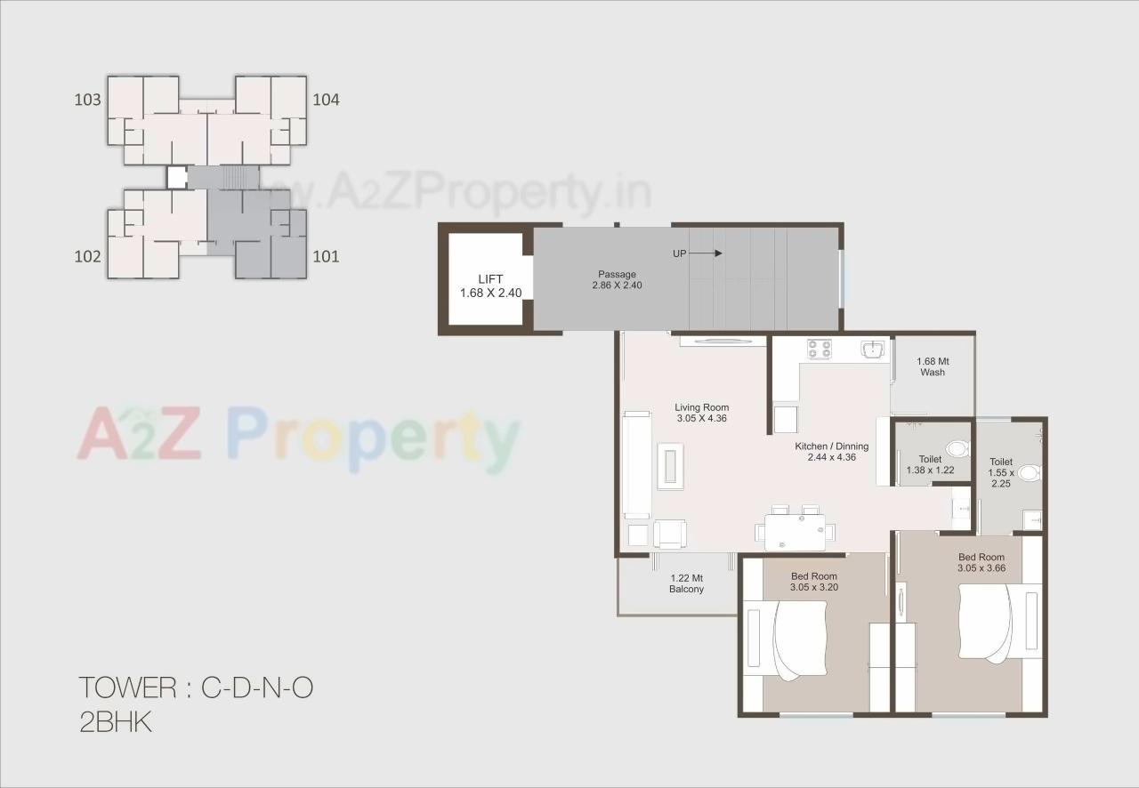 Layout of real estate project Aarya Empire located at Kalali, Vadodara, Gujarat