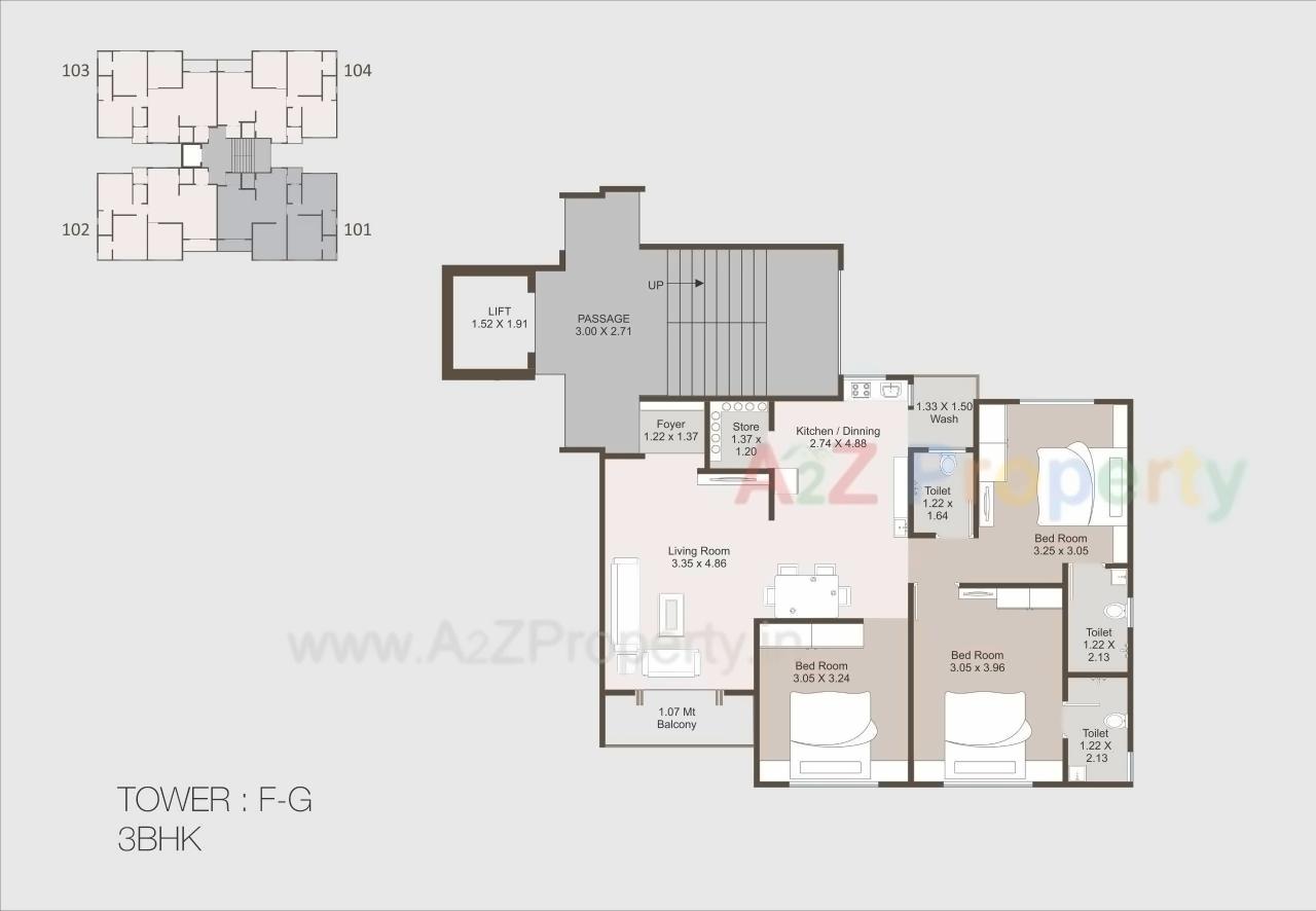 Layout of real estate project Aarya Empire located at Kalali, Vadodara, Gujarat