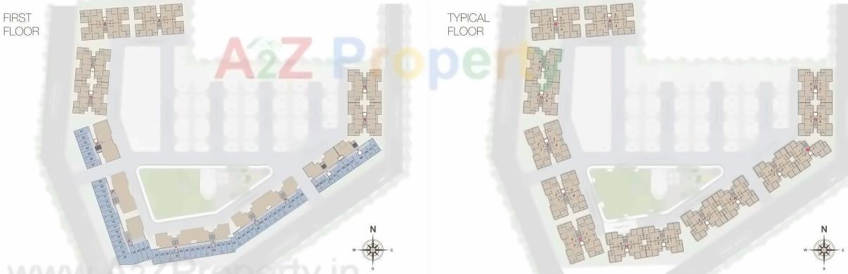 Layout of real estate project Aarya Empire located at Kalali, Vadodara, Gujarat