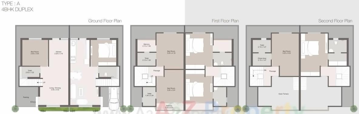 Layout of real estate project Aarya Empire located at Kalali, Vadodara, Gujarat