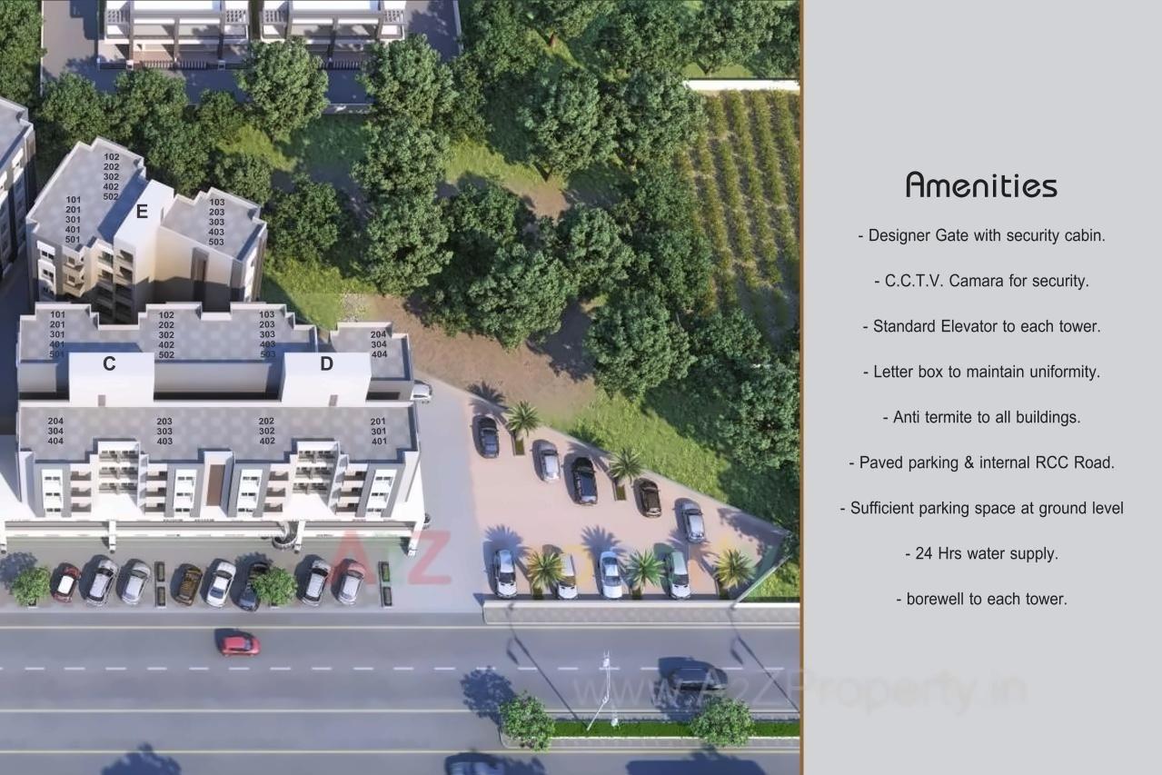 3D Elevation of real estate project Aarya Enclave located at Bill, Vadodara, Gujarat