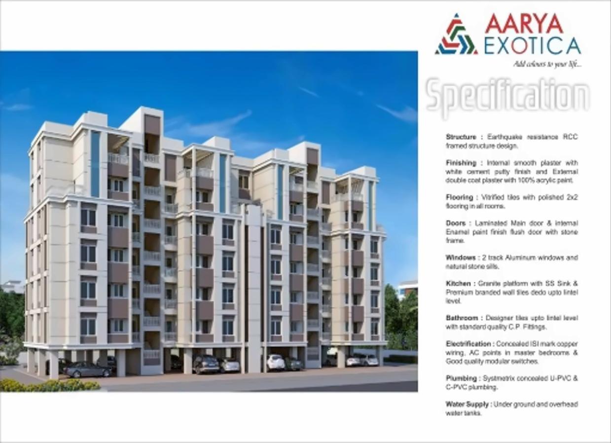 3D Elevation of real estate project Aarya Exotica located at Bill, Vadodara, Gujarat
