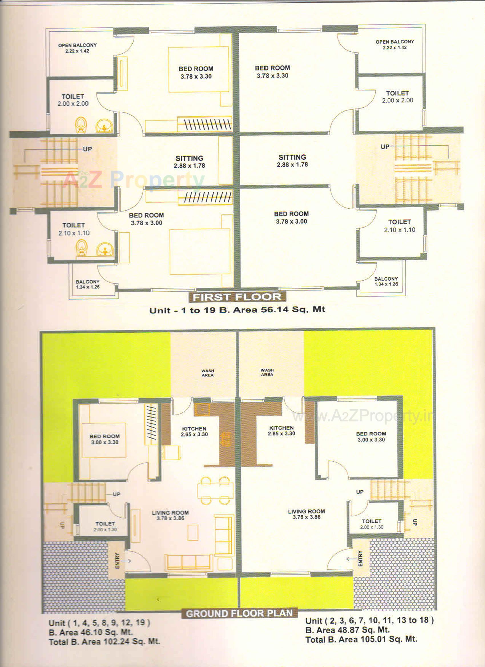 Layout of real estate project Aashirwad Bunglows   Avenue located at Padra, Vadodara, Gujarat