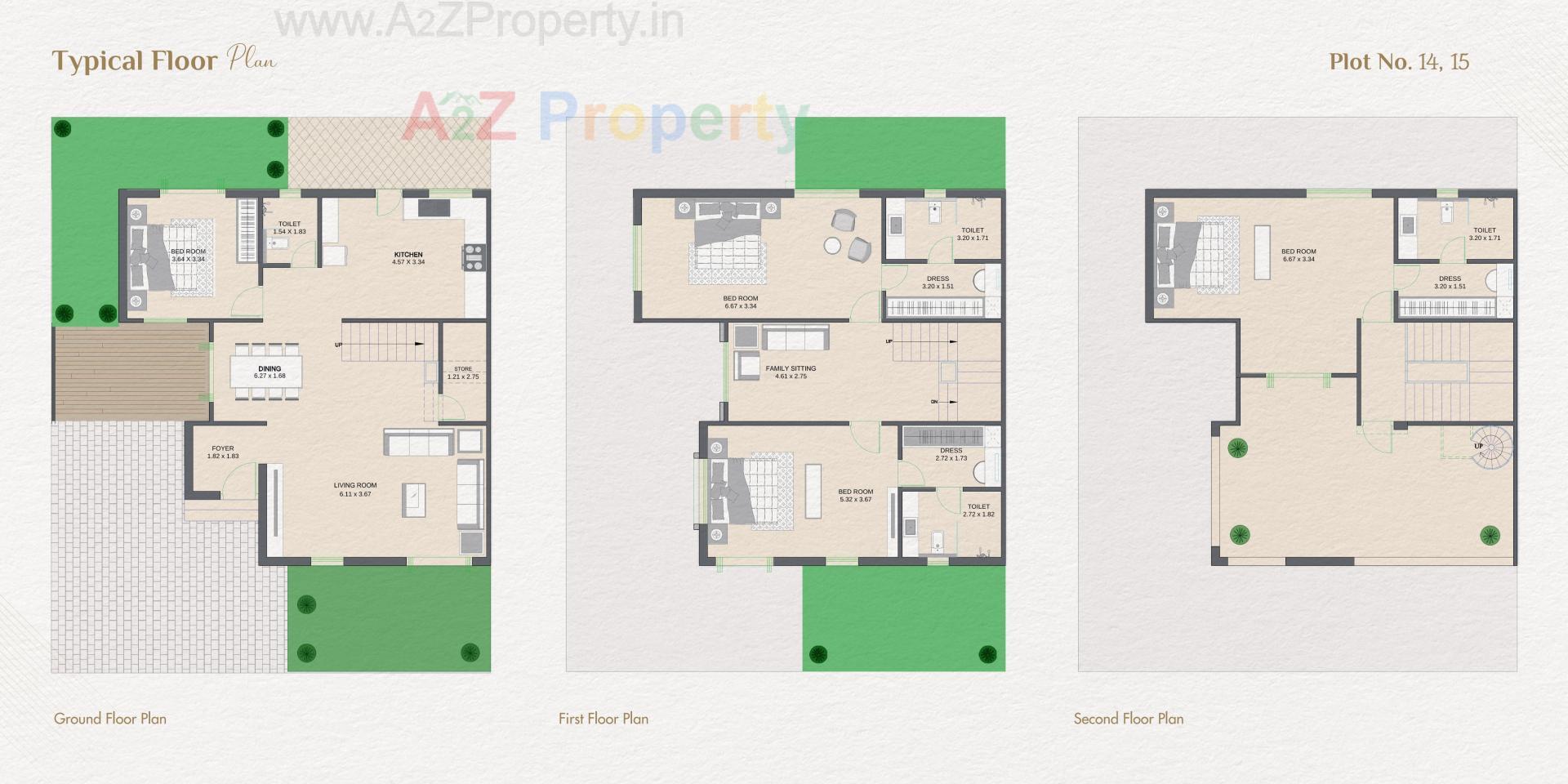 Layout of real estate project Aashirwad Villa located at Bhayli, Vadodara, Gujarat