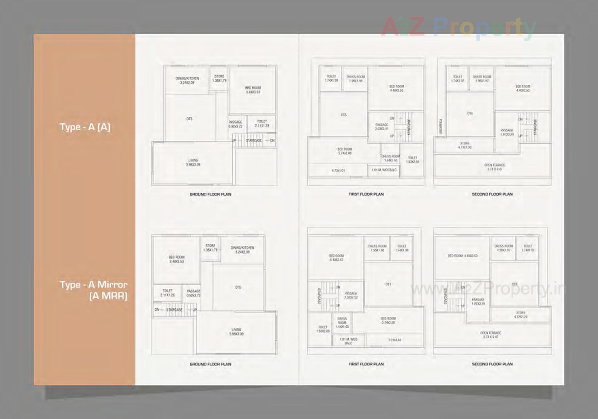 Layout of real estate project Aashray Antilia located at Gotri, Vadodara, Gujarat