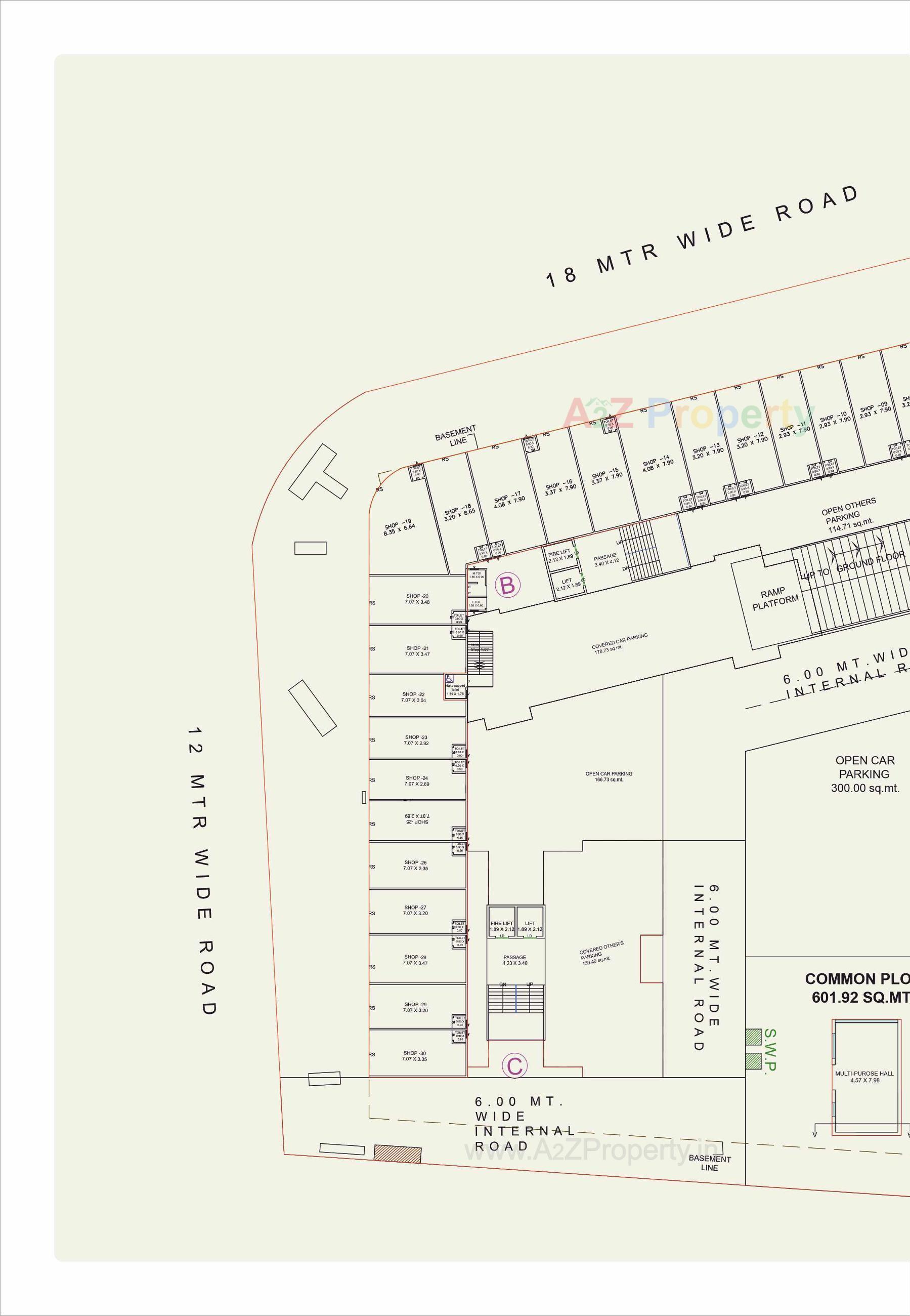 Layout of real estate project Aashray Elegance located at Bhayli, Vadodara, Gujarat