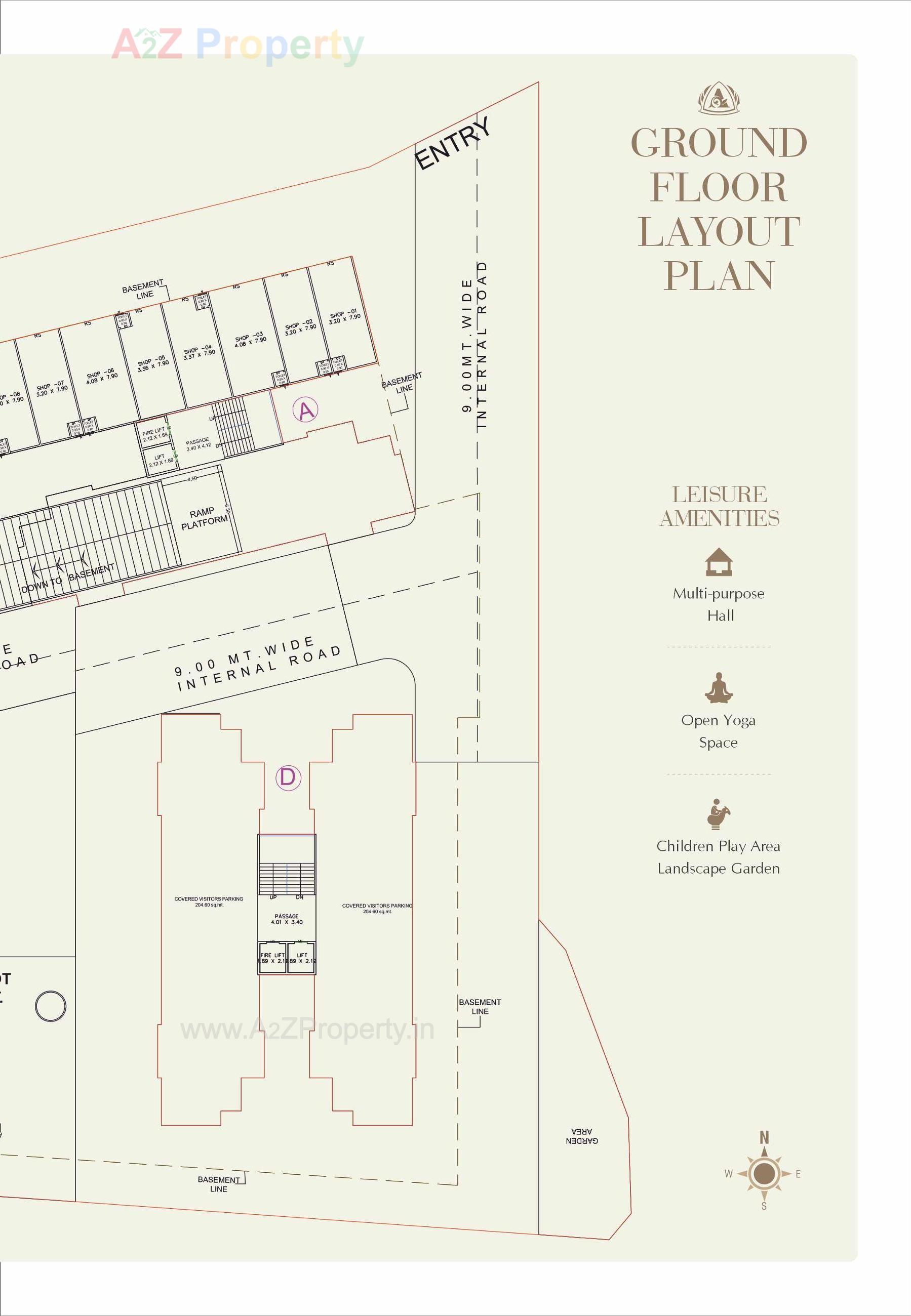 Layout of real estate project Aashray Elegance located at Bhayli, Vadodara, Gujarat