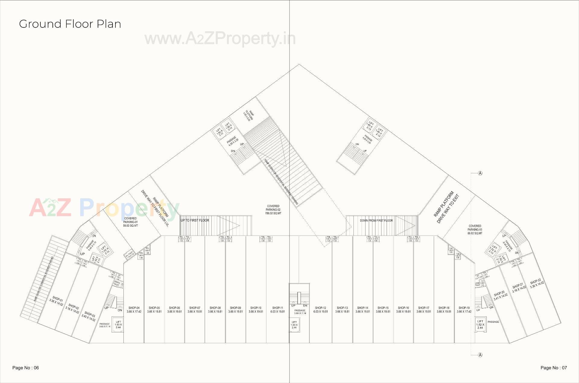 Layout of real estate project Aashray Eminent located at Tadalja, Vadodara, Gujarat