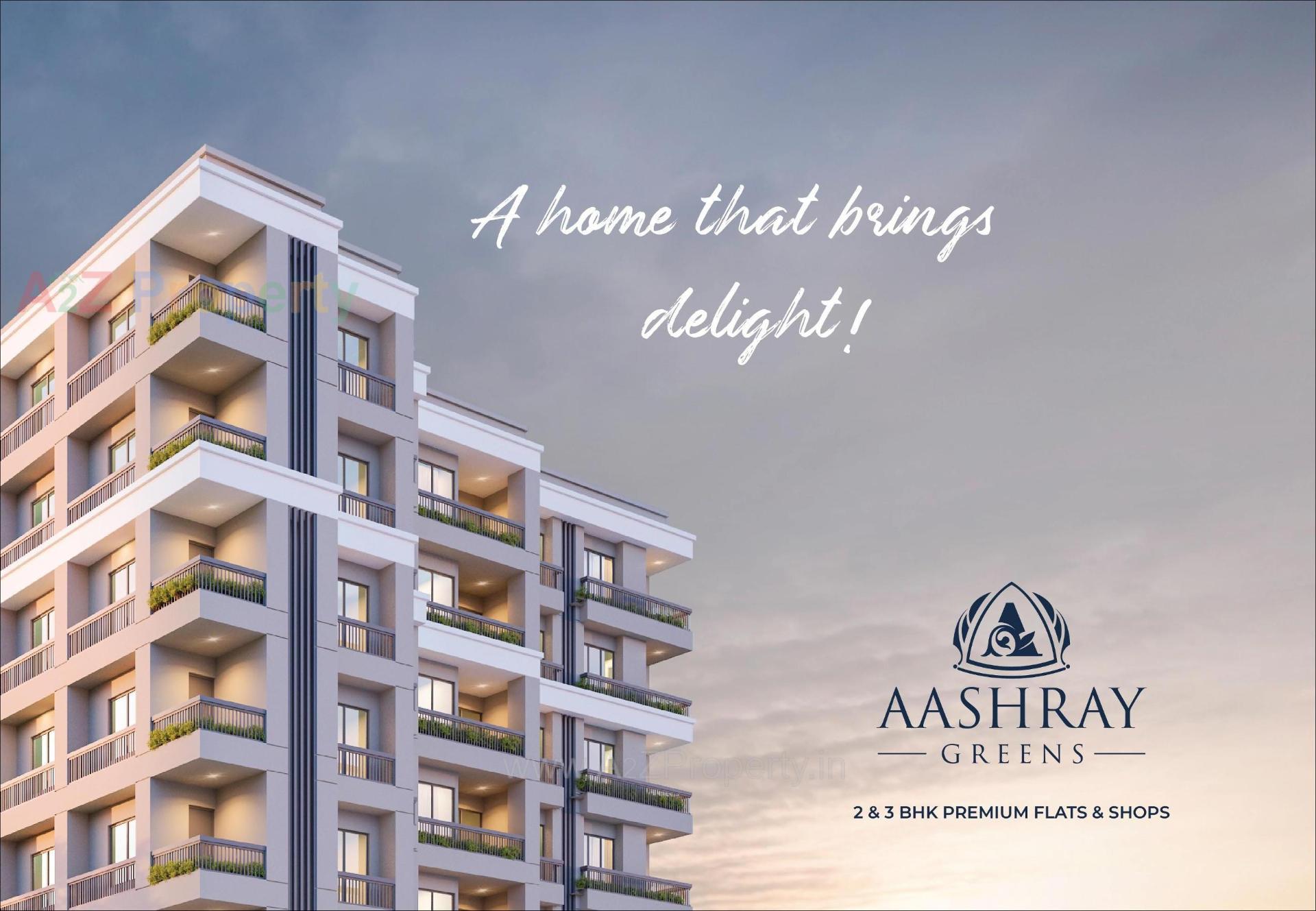 3D Elevation of real estate project Aashray Greens located at Bhayli, Vadodara, Gujarat