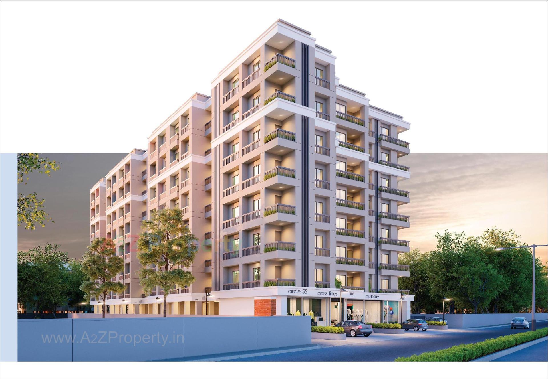 3D Elevation of real estate project Aashray Greens located at Bhayli, Vadodara, Gujarat