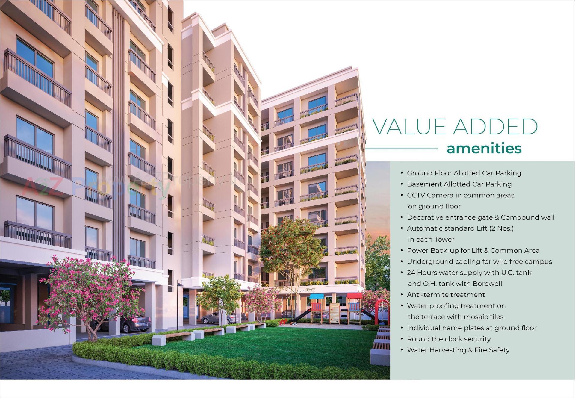 3D Elevation of real estate project Aashray Greens located at Bhayli, Vadodara, Gujarat