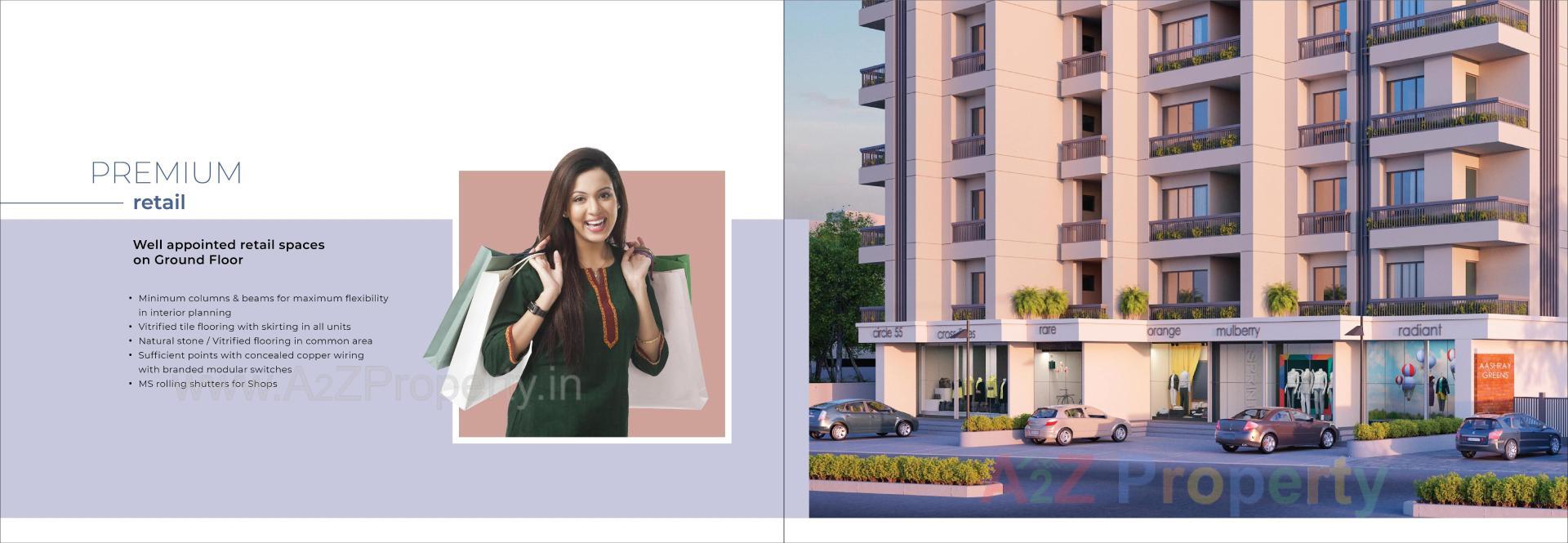 3D Elevation of real estate project Aashray Greens located at Bhayli, Vadodara, Gujarat