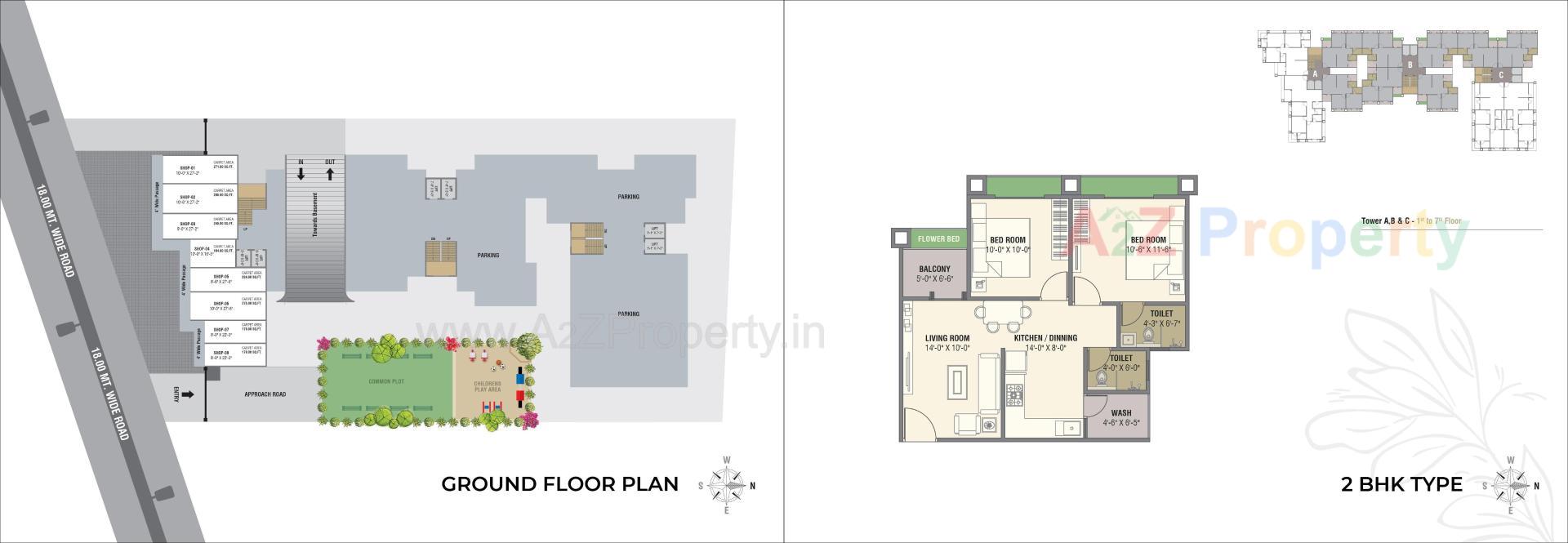 Layout of real estate project Aashray Greens located at Bhayli, Vadodara, Gujarat