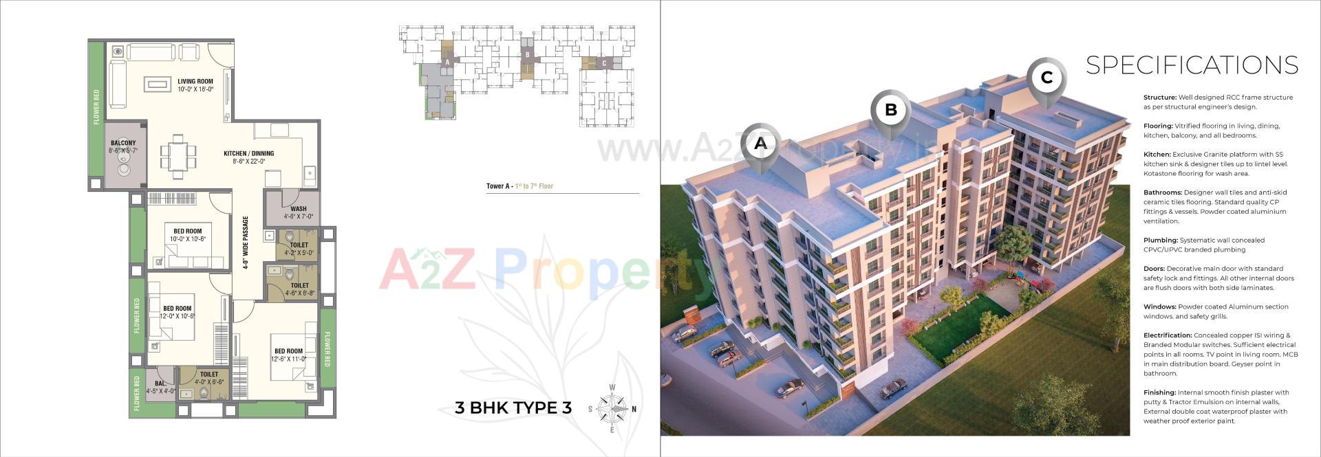 Layout of real estate project Aashray Greens located at Bhayli, Vadodara, Gujarat