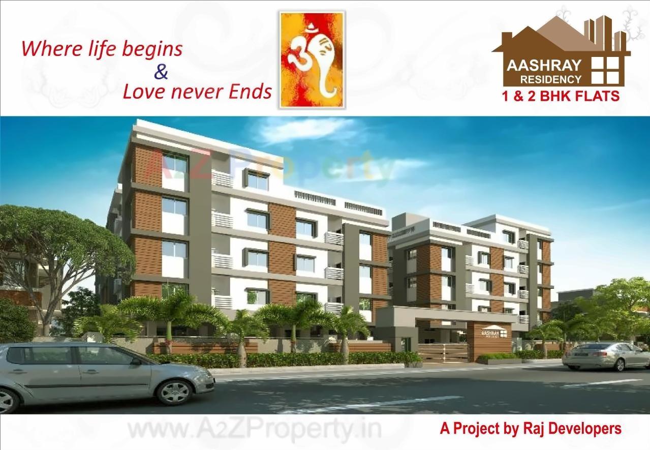 3D Elevation of real estate project Aashray Residency located at Danteshwar, Vadodara, Gujarat