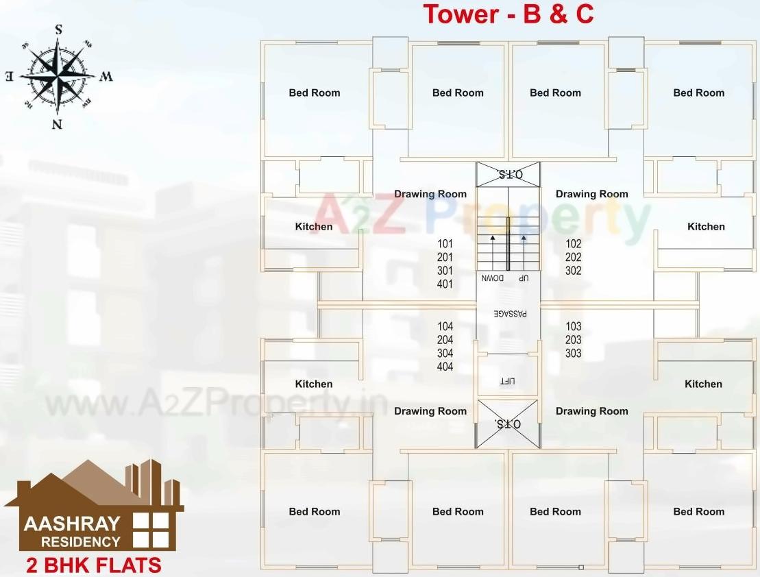 Layout of real estate project Aashray Residency located at Danteshwar, Vadodara, Gujarat