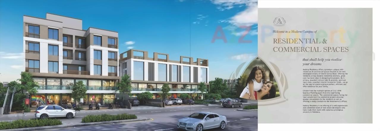 3D Elevation of real estate project Aashray Residency located at Chhani, Vadodara, Gujarat