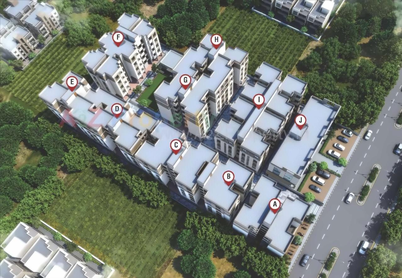 3D Elevation of real estate project Aashray Residency located at Chhani, Vadodara, Gujarat