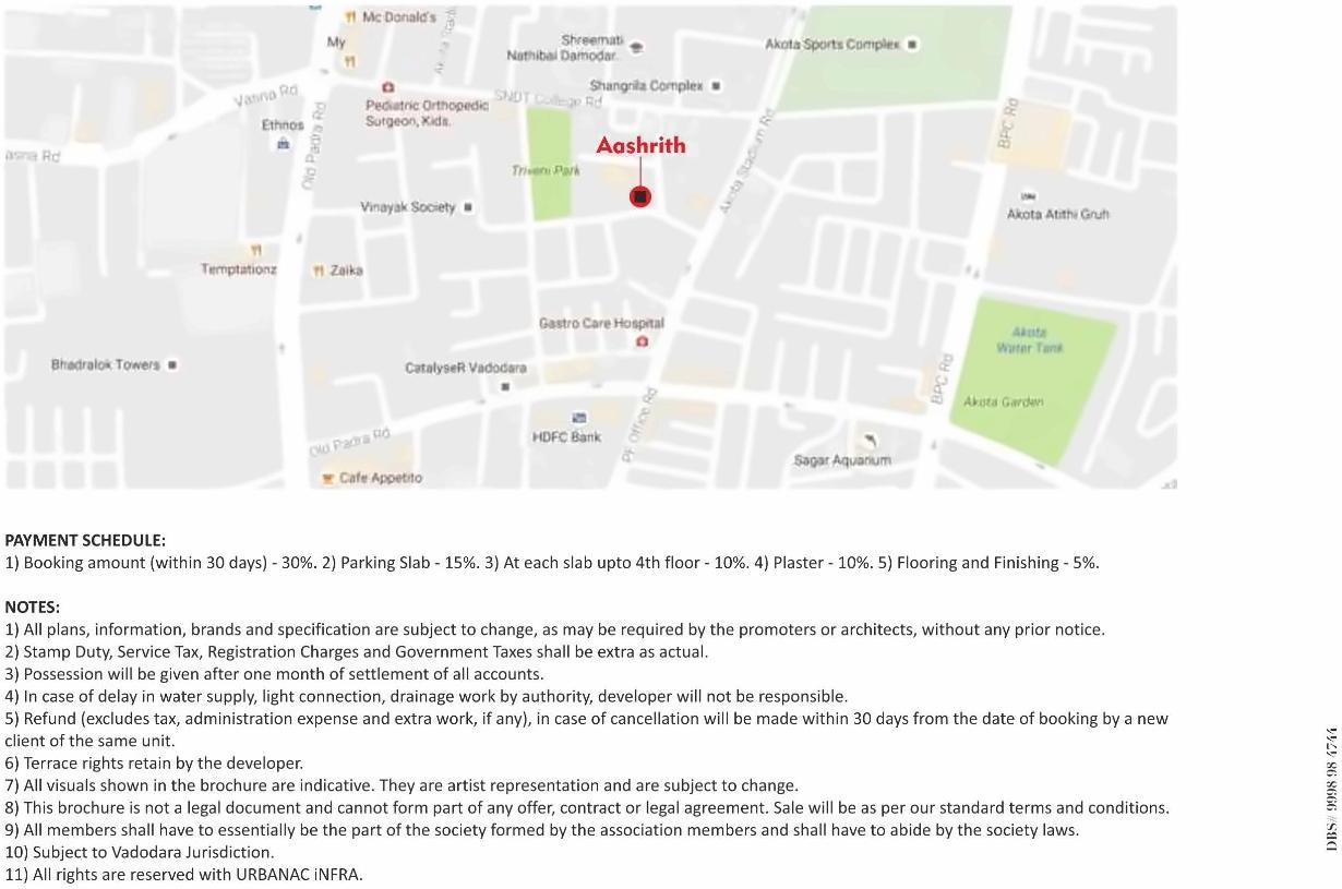  of real estate project Aashrith located at Akota, Vadodara, Gujarat