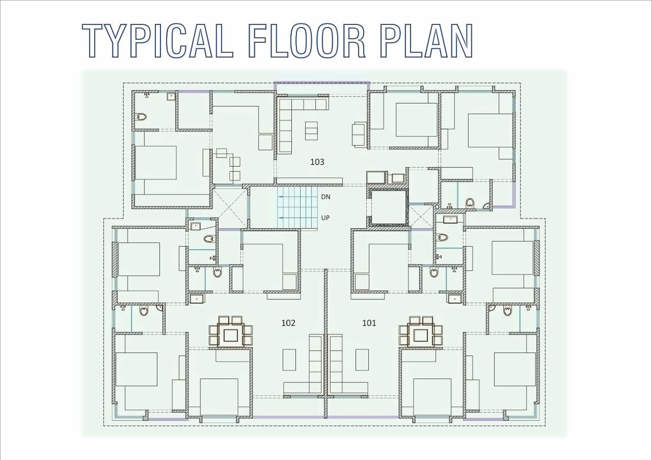 Layout of real estate project Aashrith located at Akota, Vadodara, Gujarat