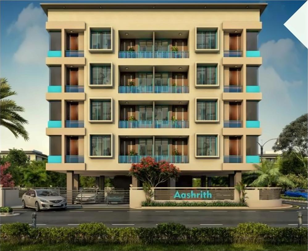 3D Elevation of real estate project Aashrith located at Akota, Vadodara, Gujarat