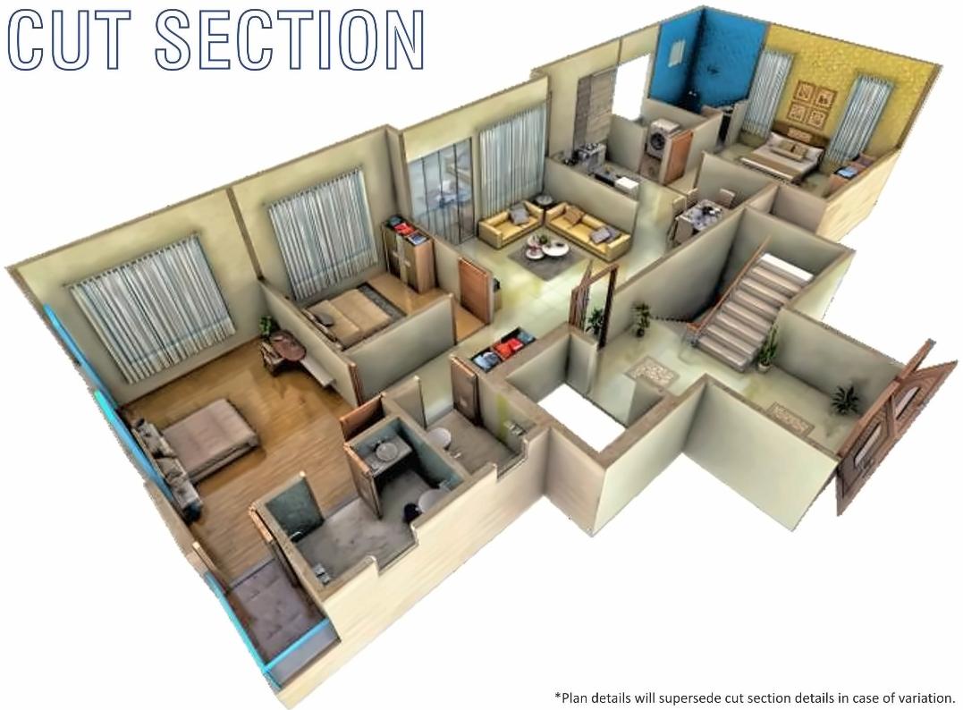 Layout of real estate project Aashrith located at Akota, Vadodara, Gujarat