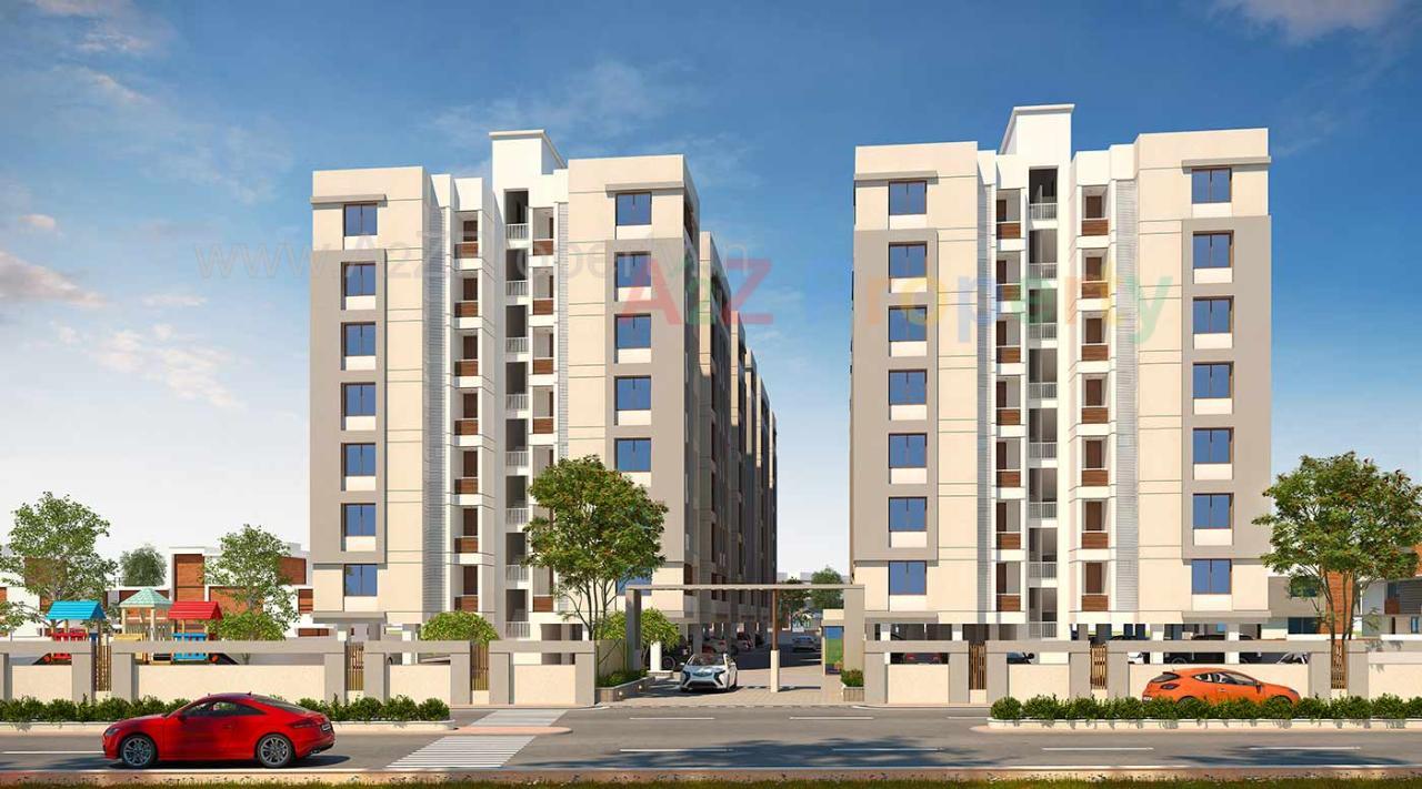 3D Elevation of real estate project Aastha Vatika located at Tandalaja, Vadodara, Gujarat