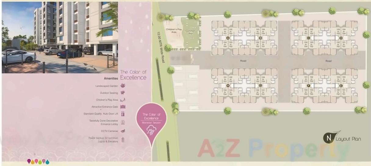 Layout of real estate project Aastha Vatika located at Tandalaja, Vadodara, Gujarat