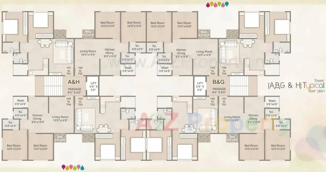 Layout of real estate project Aastha Vatika located at Tandalaja, Vadodara, Gujarat