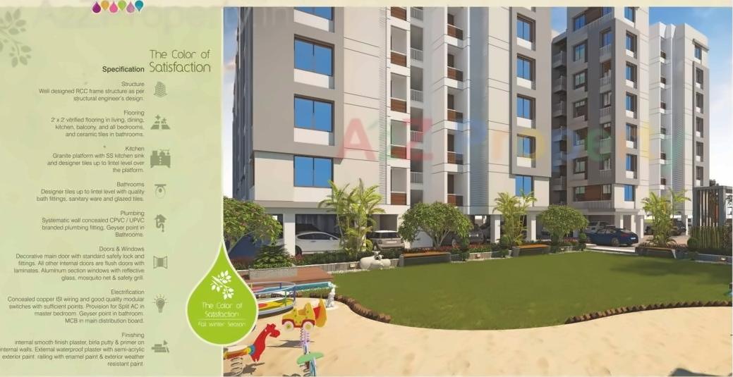 3D Elevation of real estate project Aastha Vatika located at Tandalaja, Vadodara, Gujarat