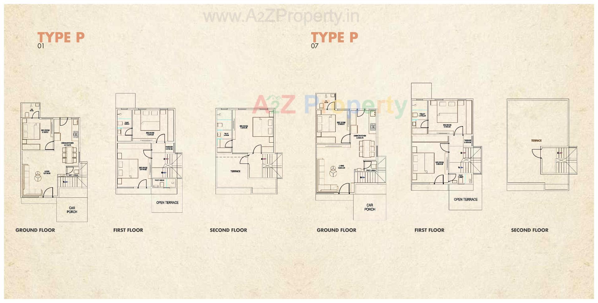 Layout of real estate project Aatmiya Grandvilla located at Makarpura, Vadodara, Gujarat