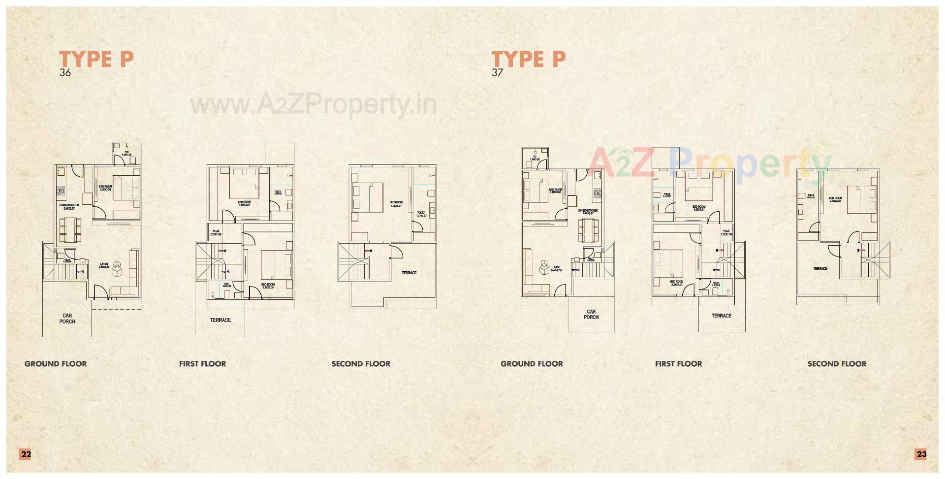 Layout of real estate project Aatmiya Grandvilla located at Makarpura, Vadodara, Gujarat