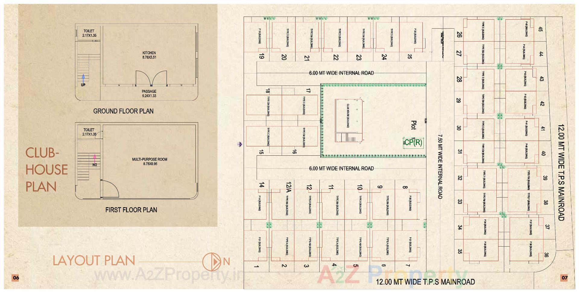 Layout of real estate project Aatmiya Grandvilla located at Makarpura, Vadodara, Gujarat