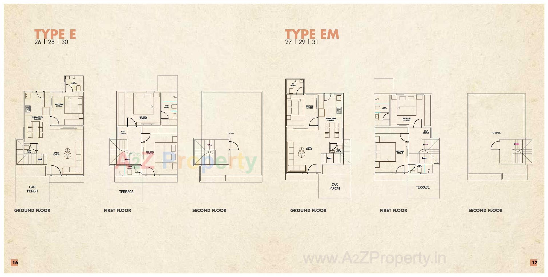 Layout of real estate project Aatmiya Grandvilla located at Makarpura, Vadodara, Gujarat