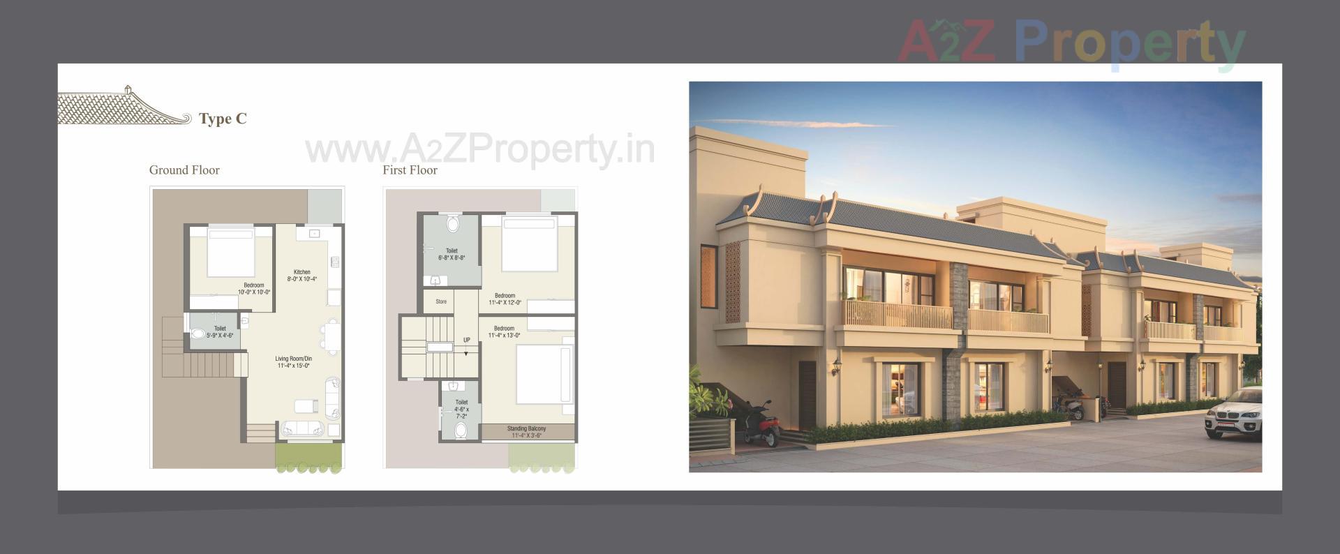 Layout of real estate project Aatmiya New County Duplex located at Makarpura, Vadodara, Gujarat