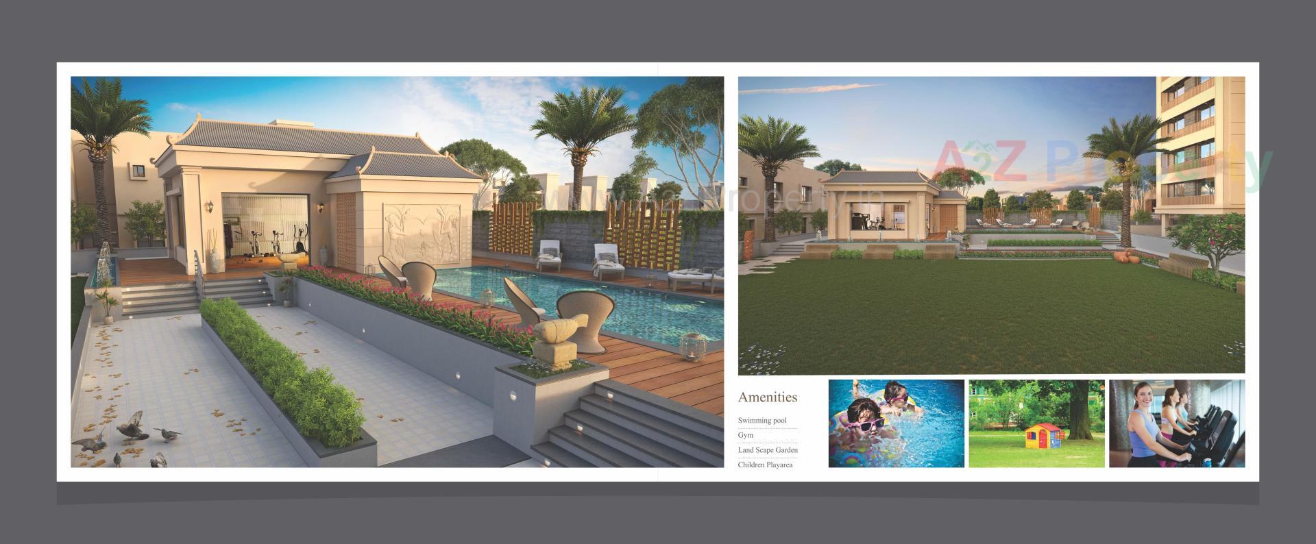 3D Elevation of real estate project Aatmiya New County Duplex located at Makarpura, Vadodara, Gujarat