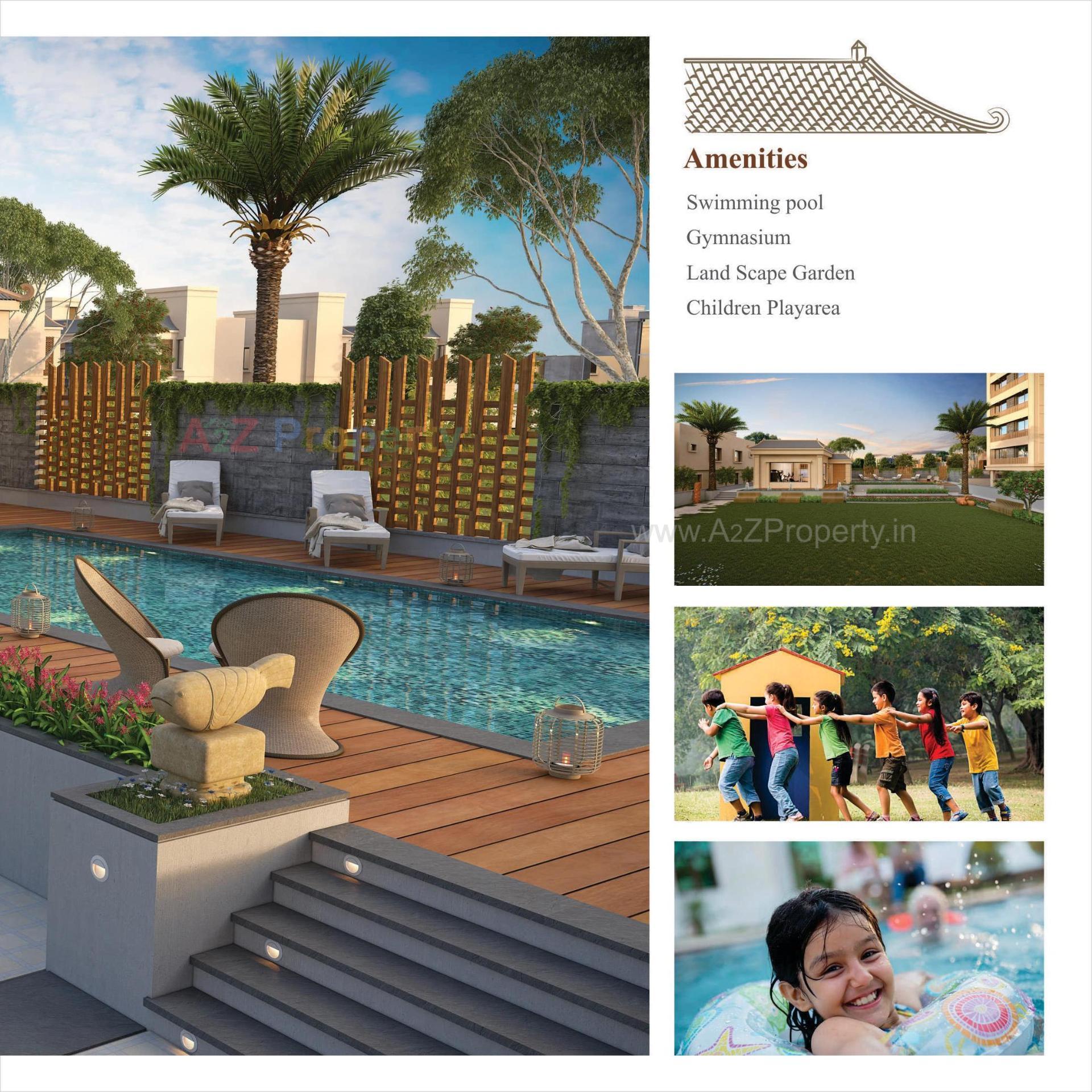 3D Elevation of real estate project Aatmiya New County Flat located at Makarpura, Vadodara, Gujarat