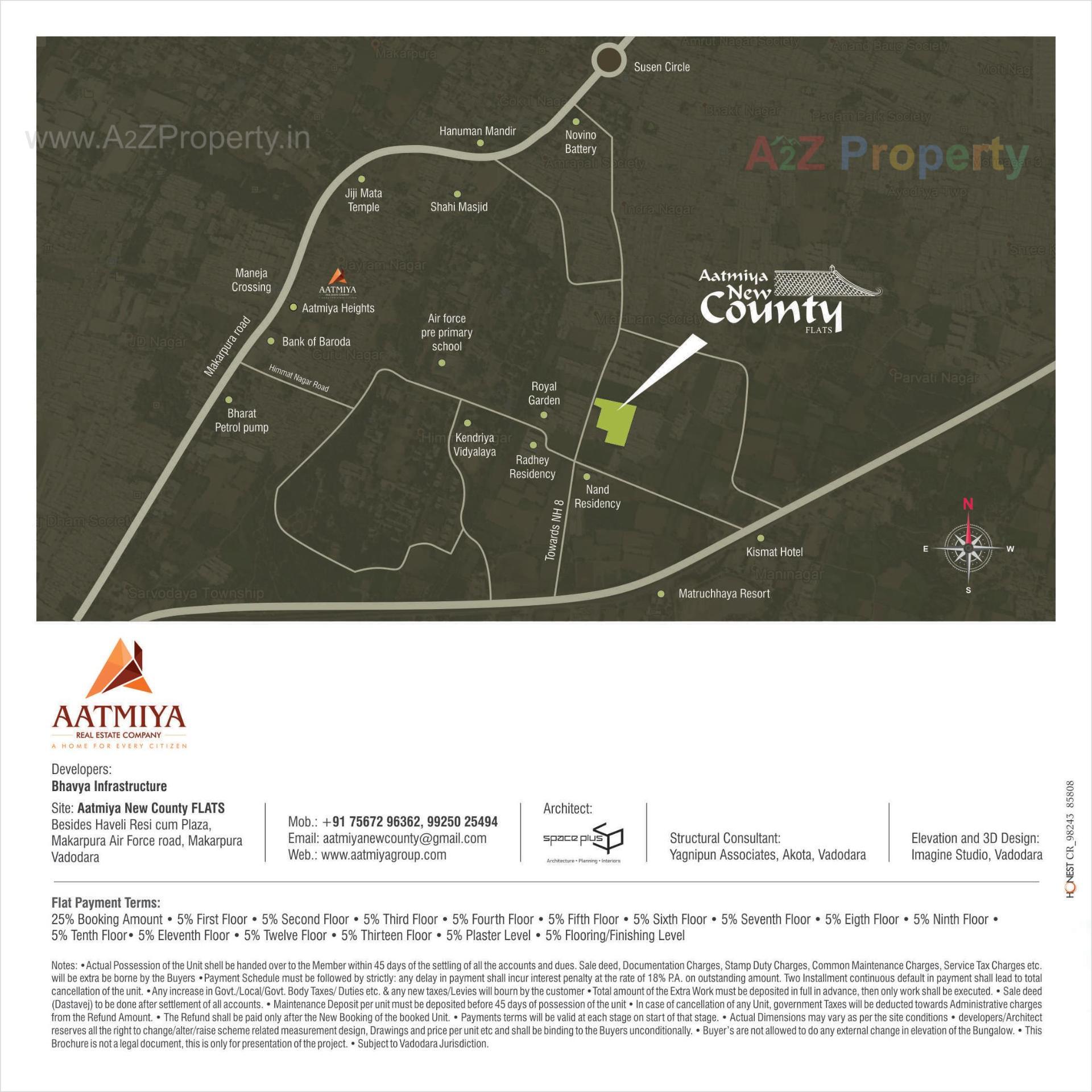  of real estate project Aatmiya New County Flat located at Makarpura, Vadodara, Gujarat