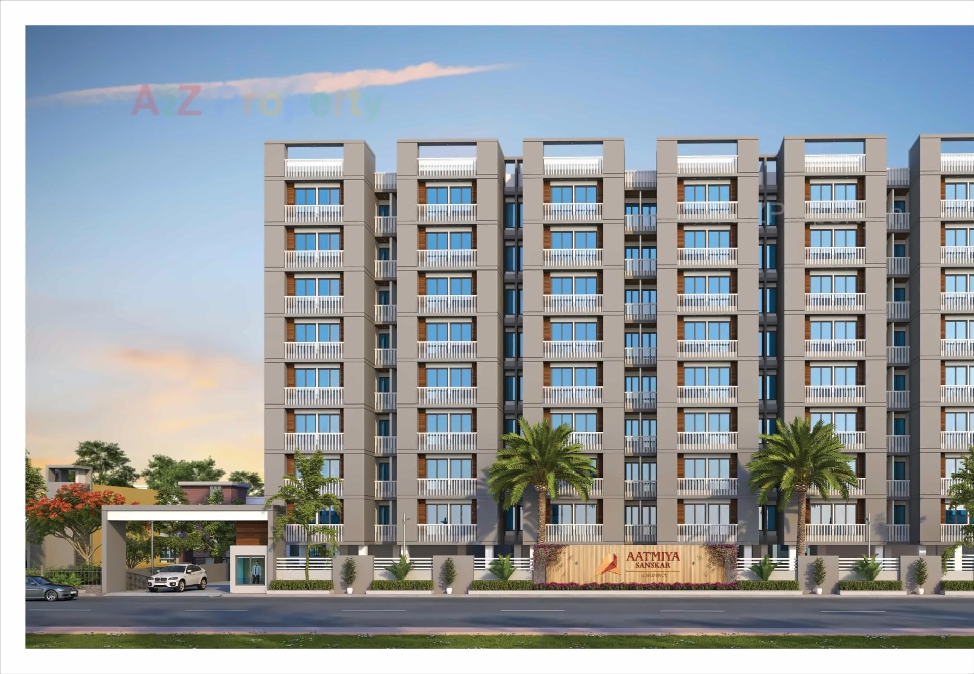3D Elevation of real estate project Aatmiya Sanskar Residency located at Jambuwa, Vadodara, Gujarat