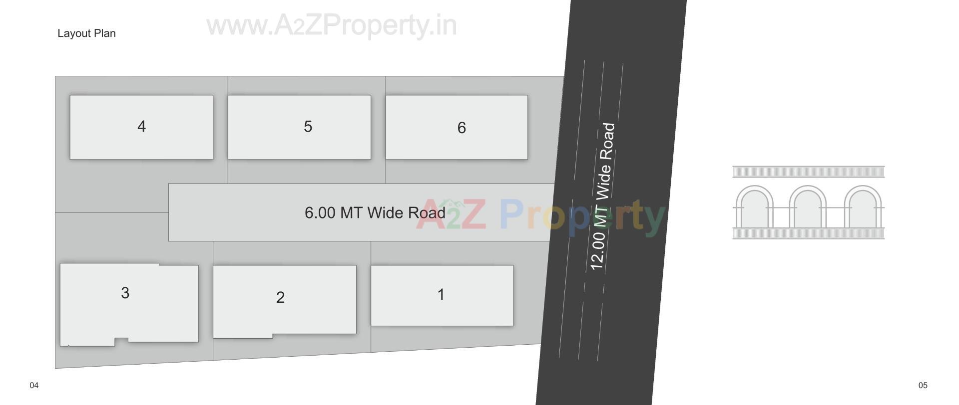 Layout of real estate project Aatmiya Selenite Villa located at Gotri, Vadodara, Gujarat