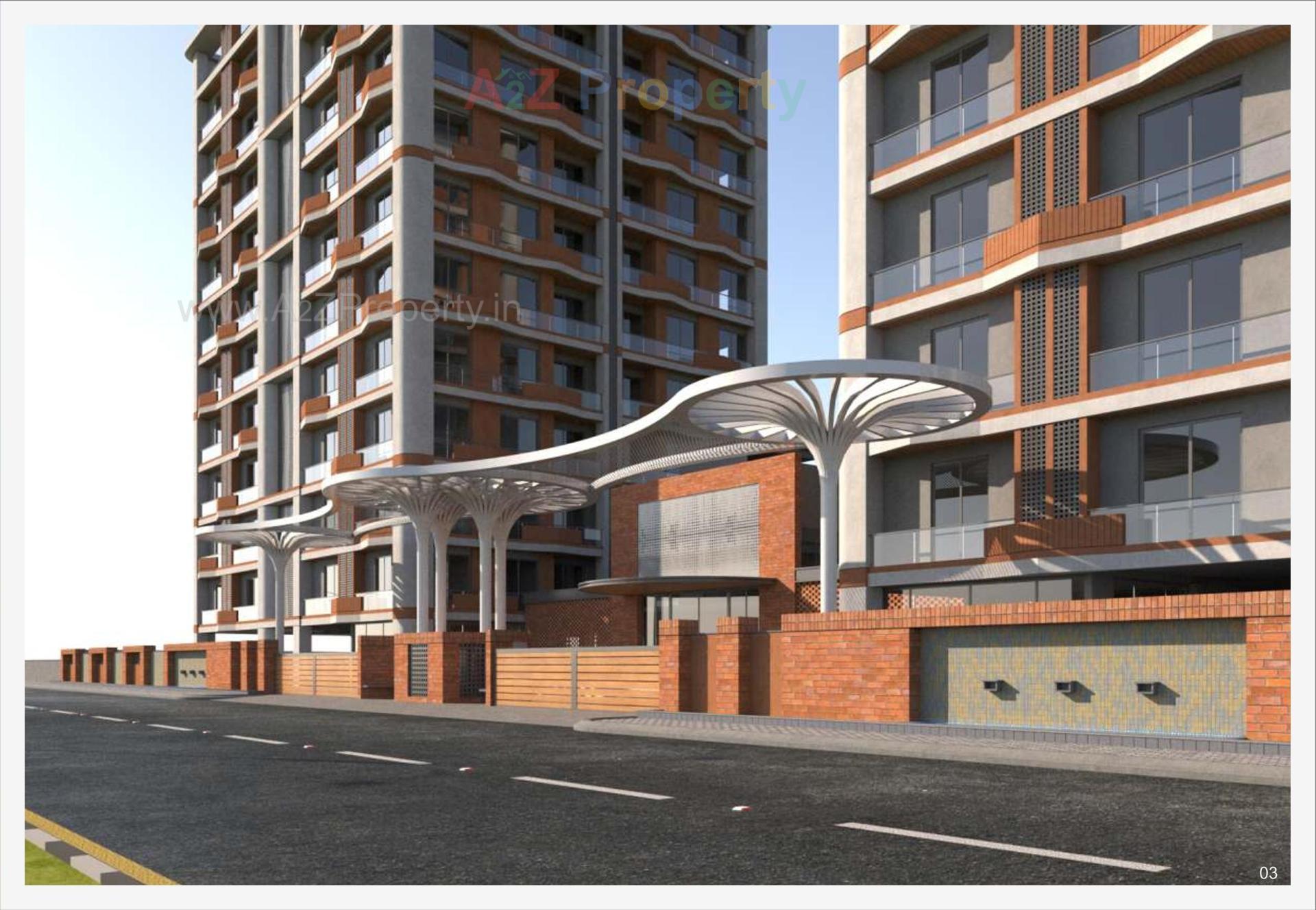 3D Elevation of real estate project Aatmiya Selenite located at Gotri, Vadodara, Gujarat