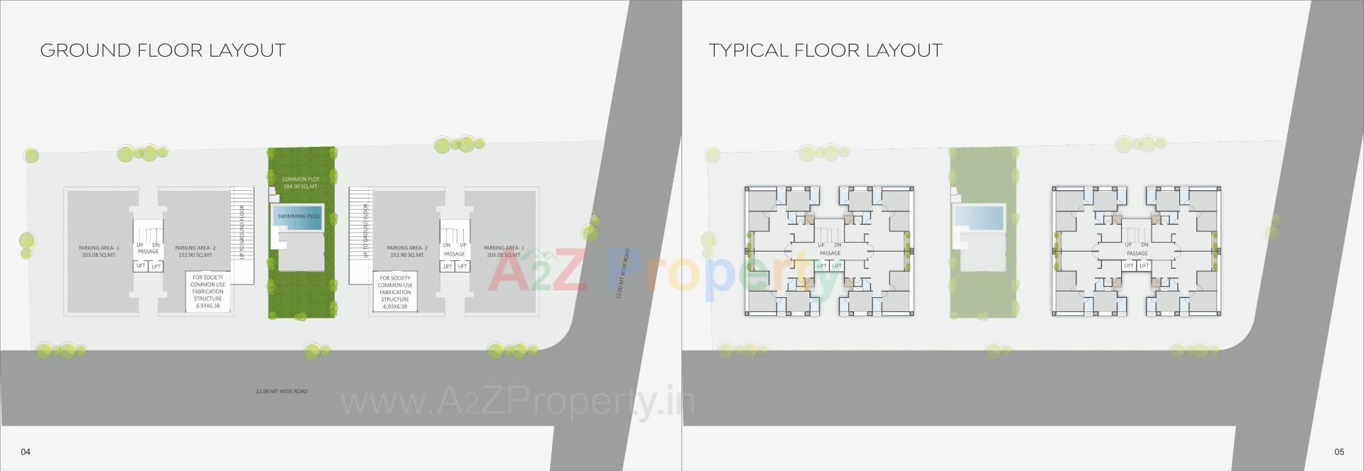 Layout of real estate project Aatmiya Selenite located at Gotri, Vadodara, Gujarat