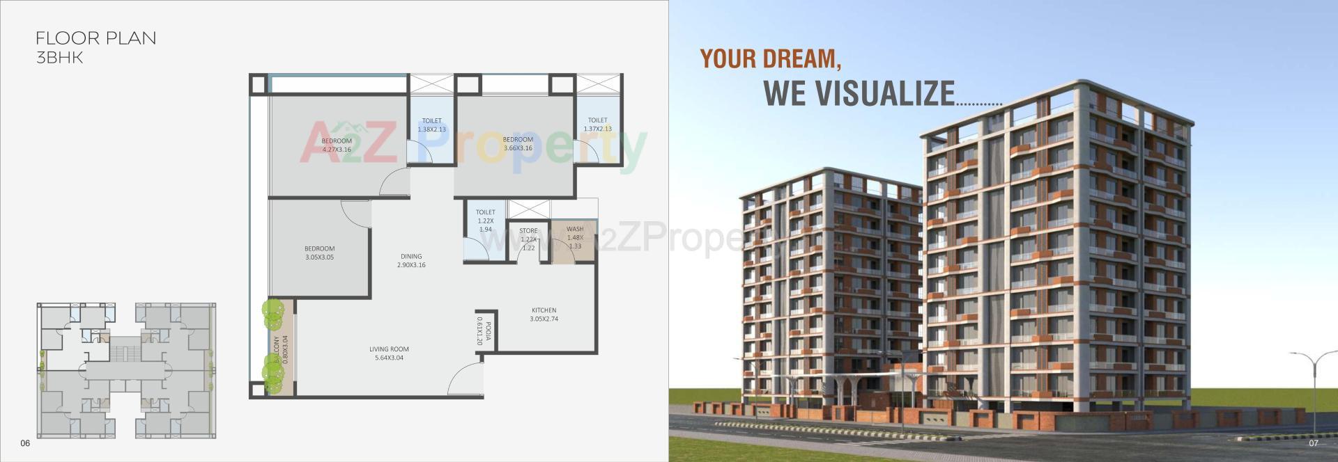 Layout of real estate project Aatmiya Selenite located at Gotri, Vadodara, Gujarat