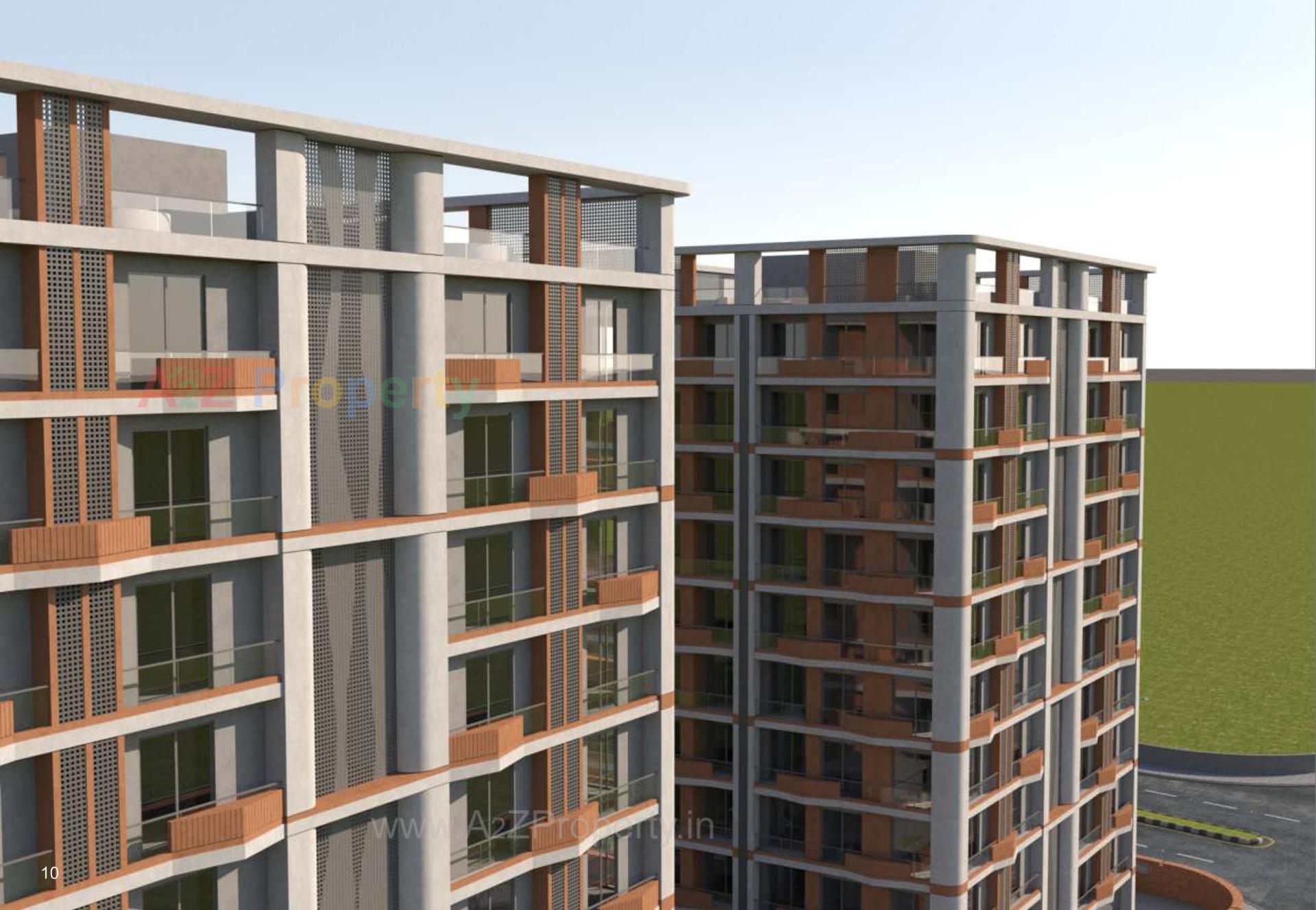 3D Elevation of real estate project Aatmiya Selenite located at Gotri, Vadodara, Gujarat