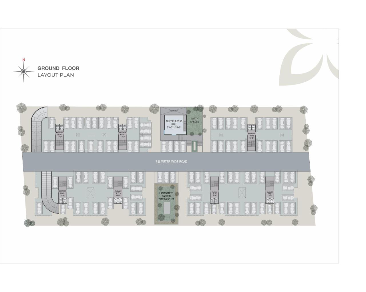 Layout of real estate project Aavkar Avalon located at Bhayali, Vadodara, Gujarat