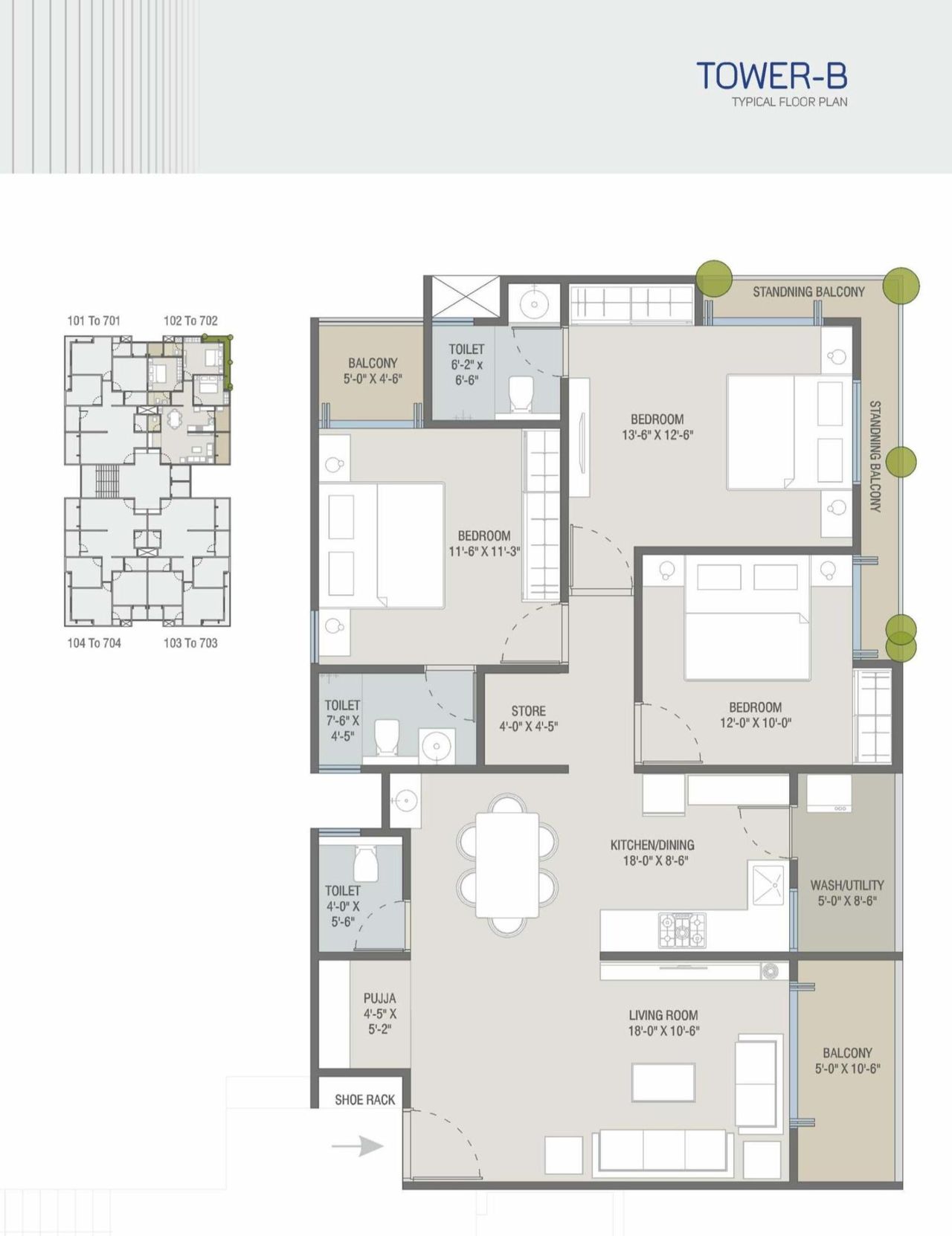 Layout of real estate project Aavkar Skylon located at Vasna, Vadodara, Gujarat