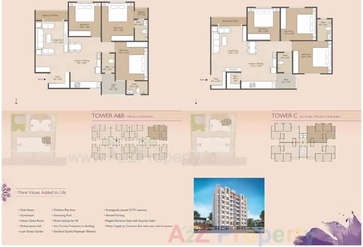Layout of real estate project Abhishek Alyssum located at Sama, Vadodara, Gujarat