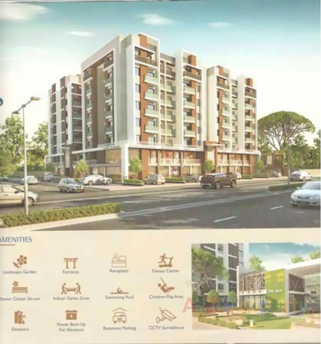 3D Elevation of real estate project Abhishek Aura located at Sama, Vadodara, Gujarat